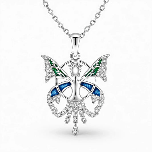 Fairy Goddess Butterfly Necklace studio product photo