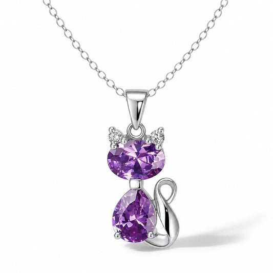 Feline Protection Amulet Necklace studio product photo