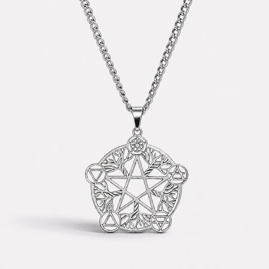 Five Elements Pentacle Necklace studio product photo