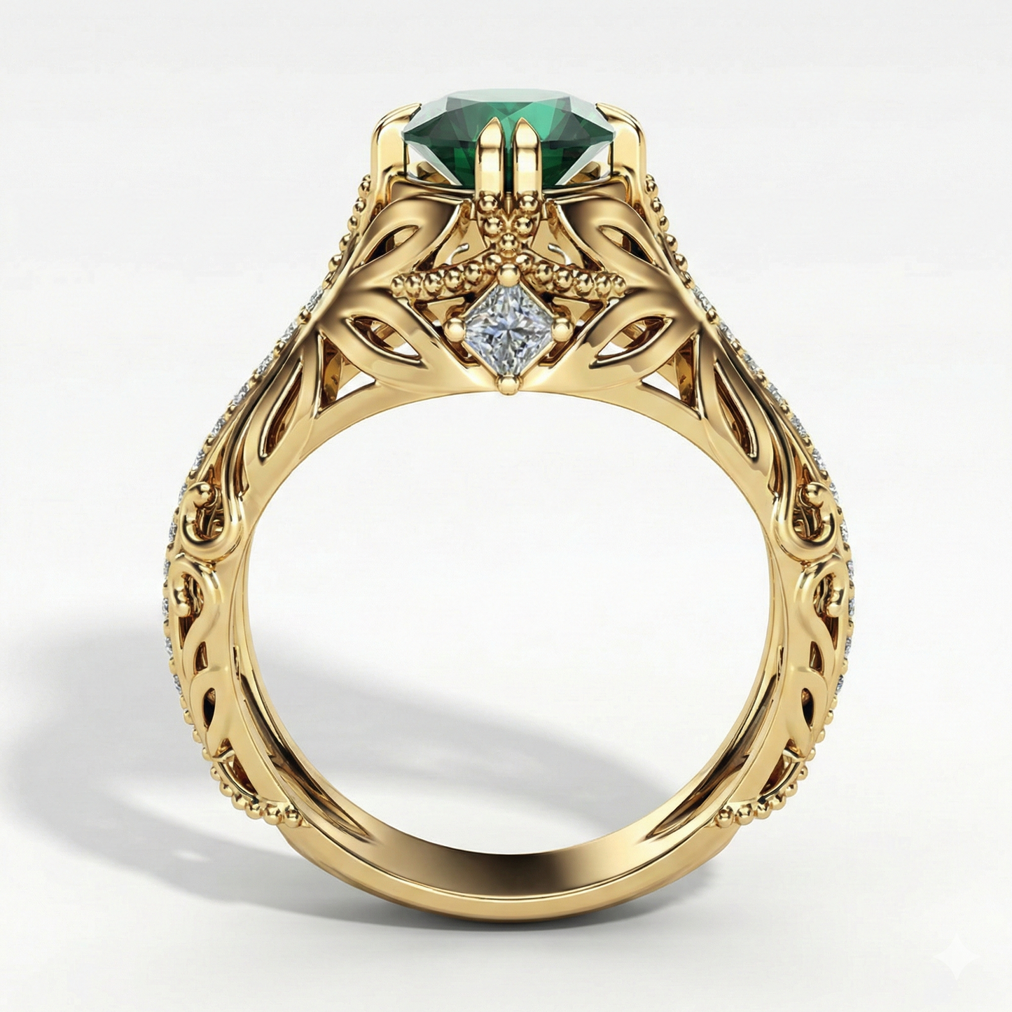Emerald Grove Guardian Ring