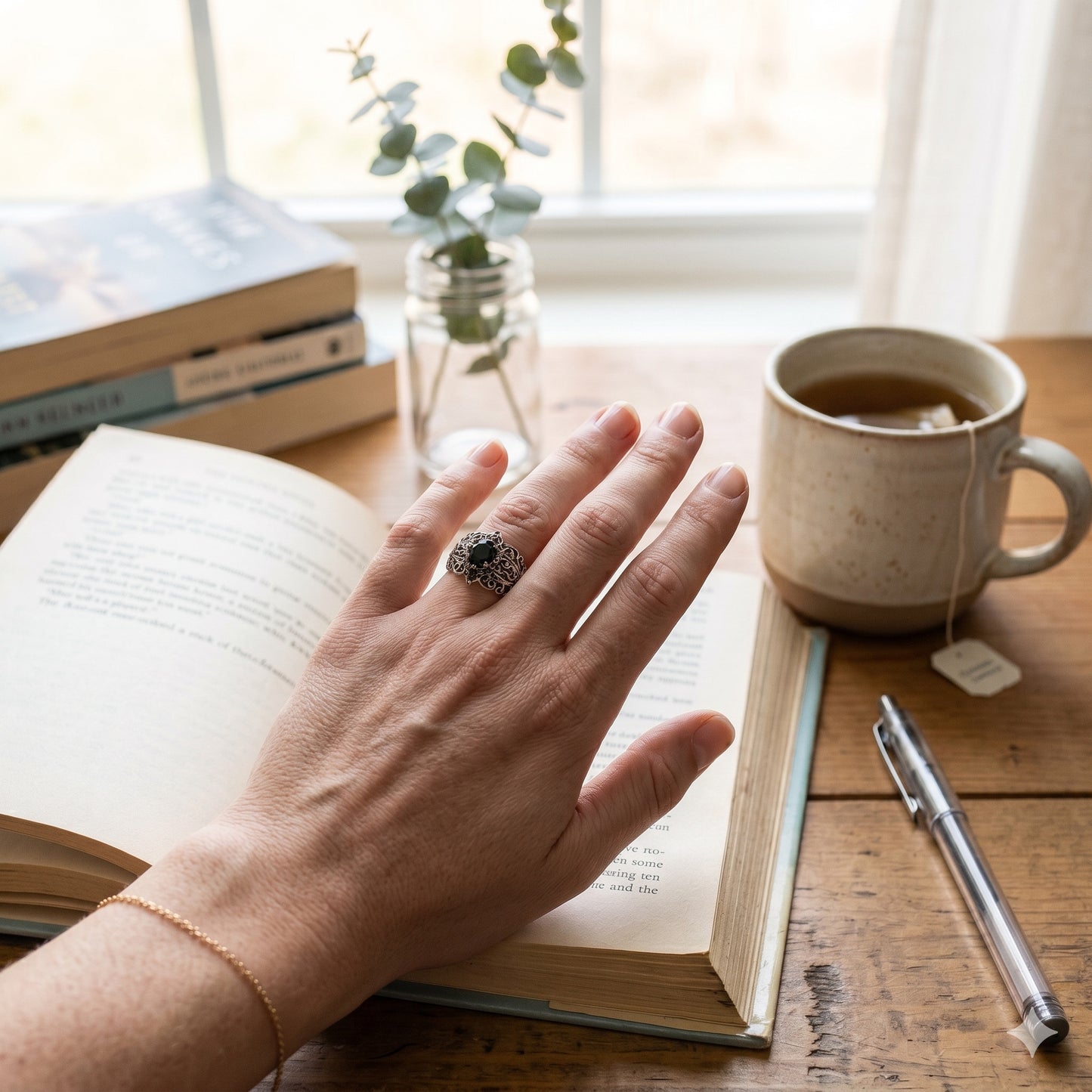 Nocturnal Garden Crown Ring Set