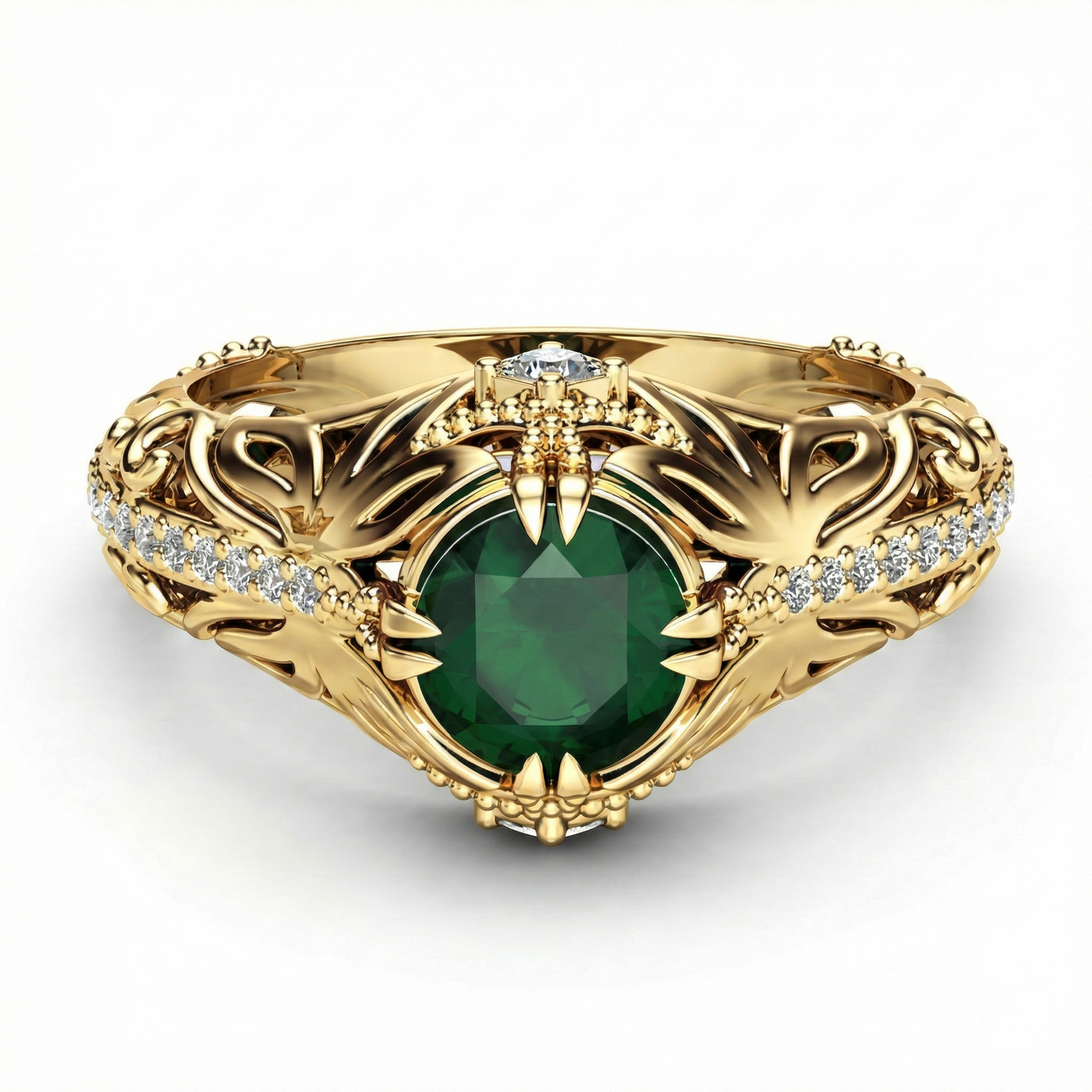 Emerald Grove Guardian Ring