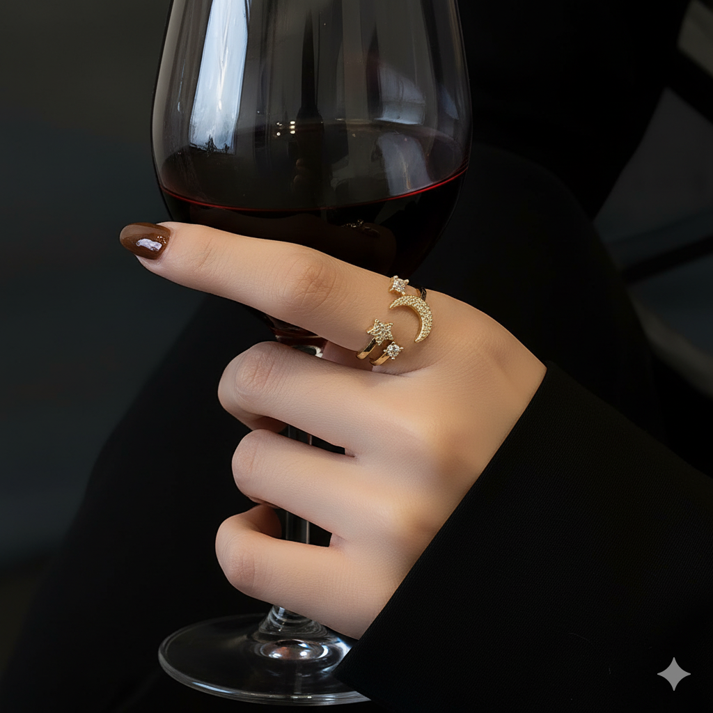 Starblessed Crescent Ring