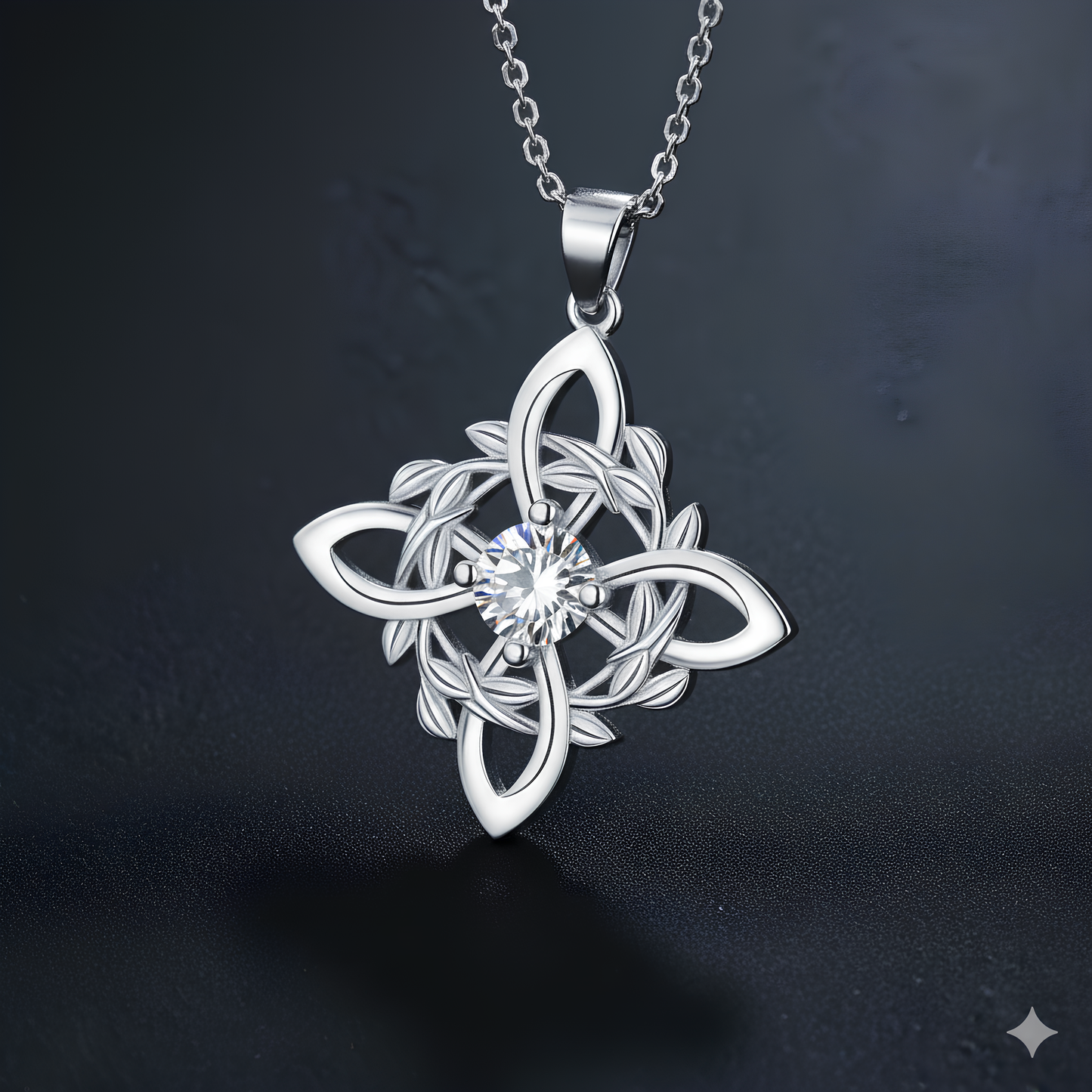 Verdant Witches' Knot Necklace