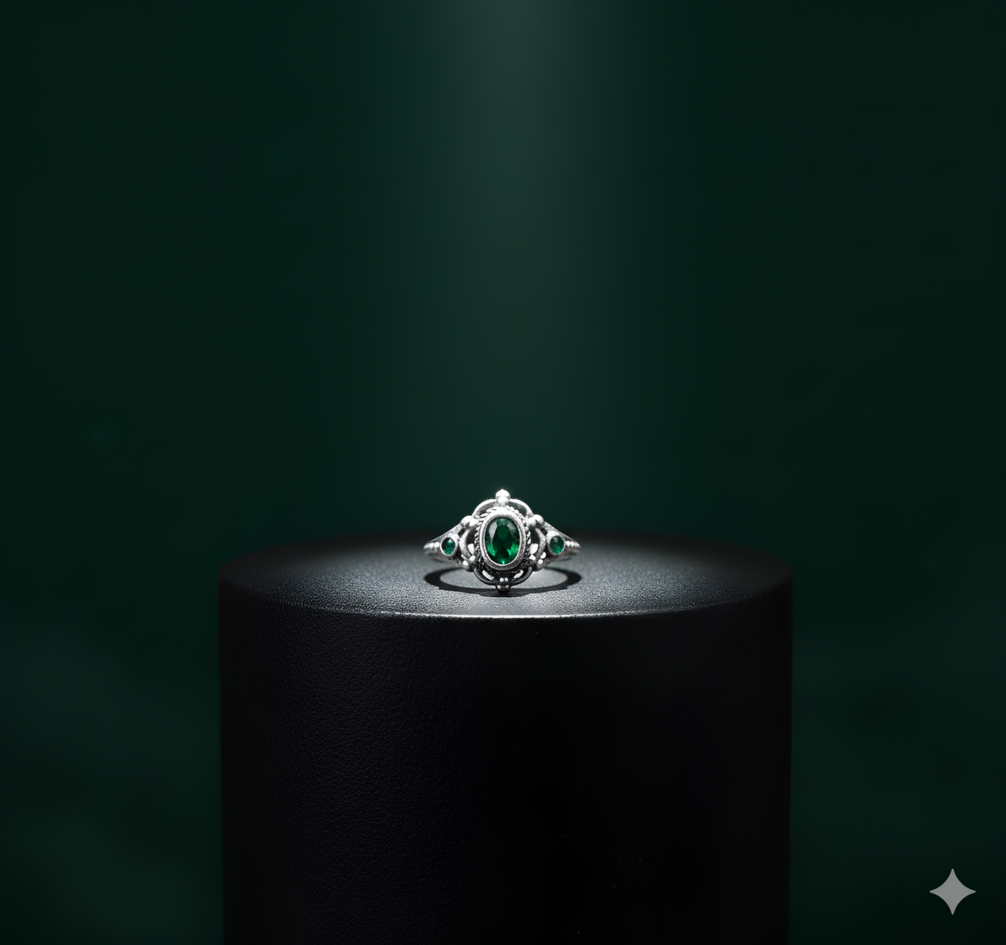 Anillo interior de diosa verde