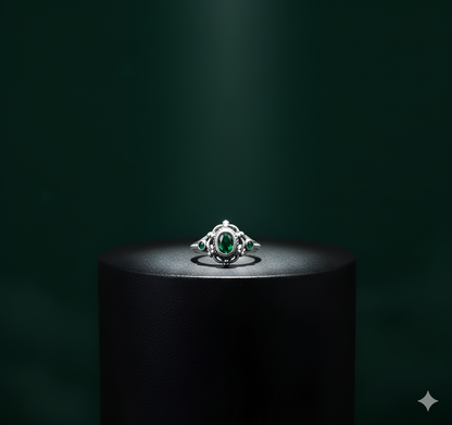 Anillo interior de diosa verde