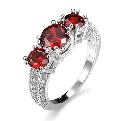 Triple Blessing Crystal Ring