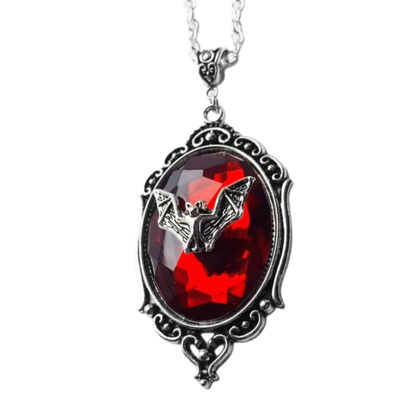 Gothic Elegance: Vintage Ruby Necklace for Modern Witches