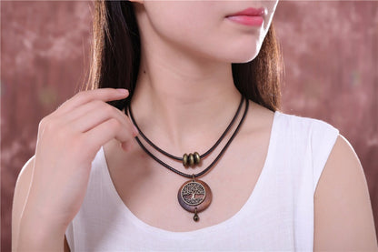 Mystic Roots: Retro Tree of Life Necklace