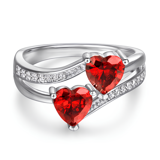 Twin Sacred Heart Devotion Ring
