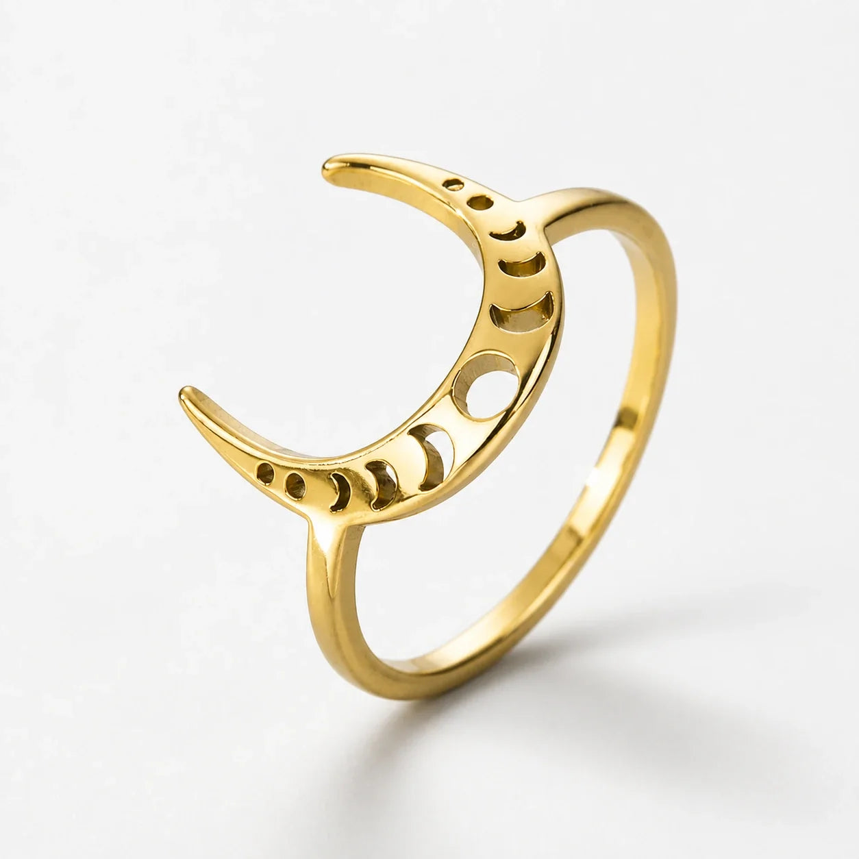 Horned God Crescent Ring studio product photo