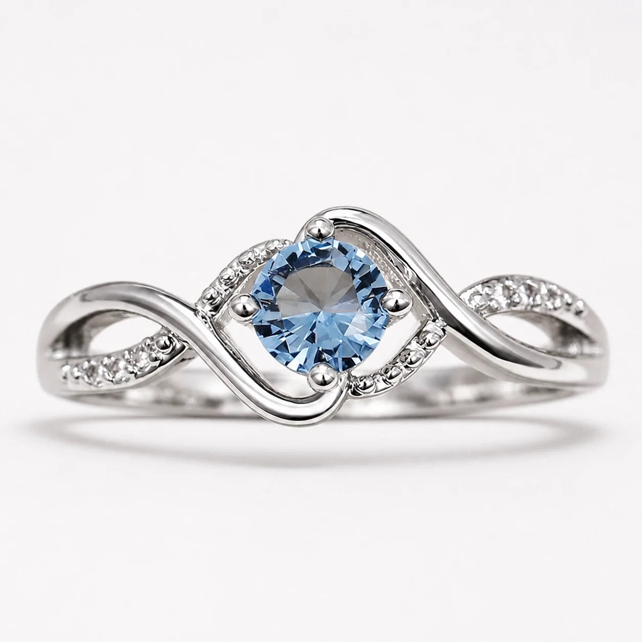 Infinite Sky Crystal Blue Ring studio product photo