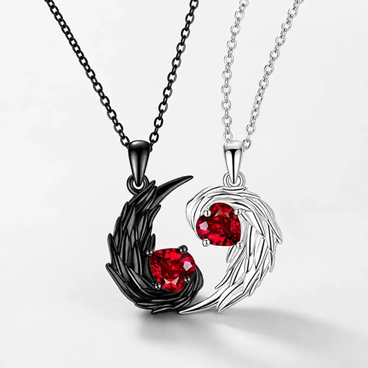 Light And Shadow Wing Necklace studio product photo