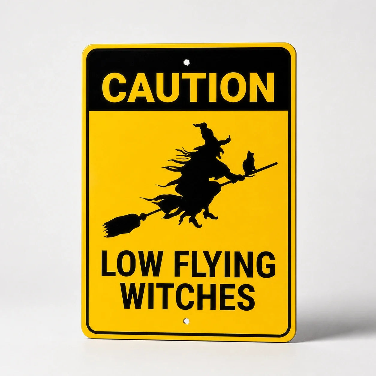 Low Flying Witches Sign studio product photo