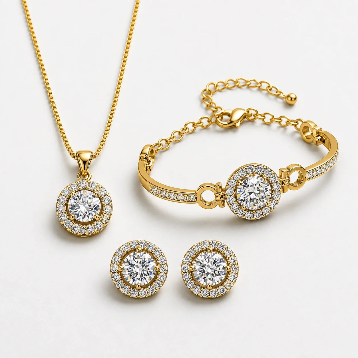 Luminous Circle Crystal Set studio product photo