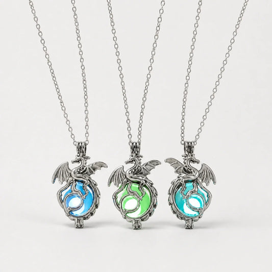 Luminous Dragon Orb Necklace studio product photo