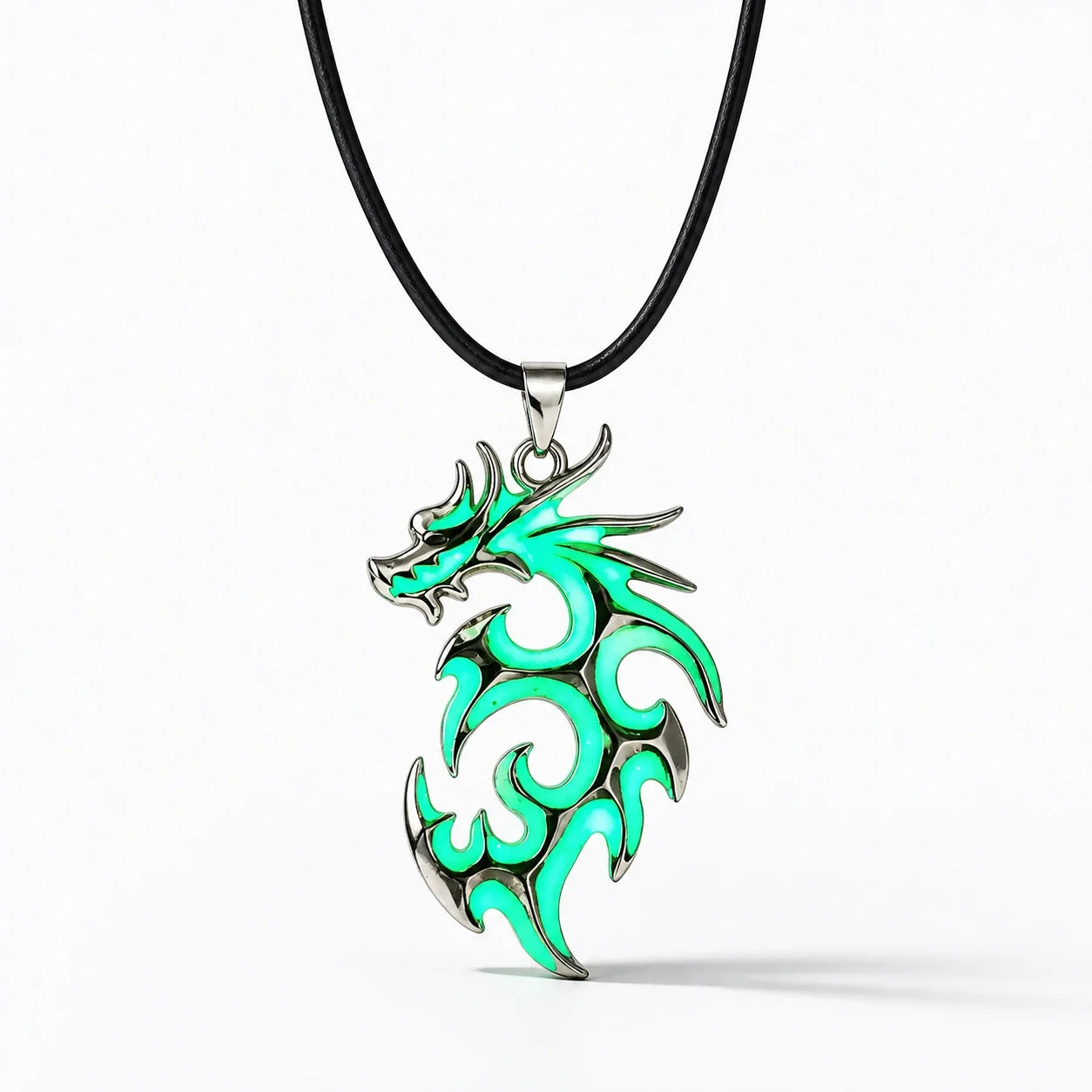 Luminous Moon Dragon Necklace studio product photo