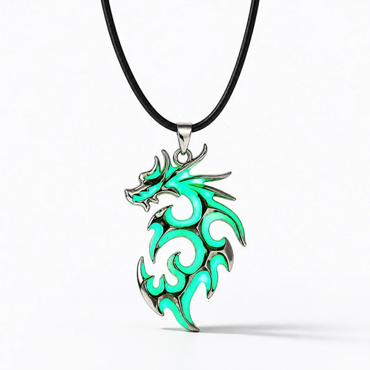 Luminous Moon Dragon Necklace studio product photo