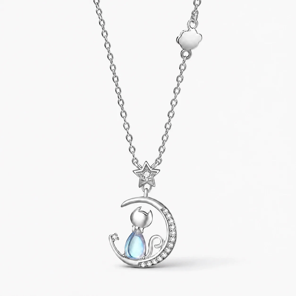 Lunar Cat Starlight Necklace studio product photo