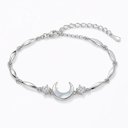 Lunar Grace Crescent Chain Bracelet studio product photo