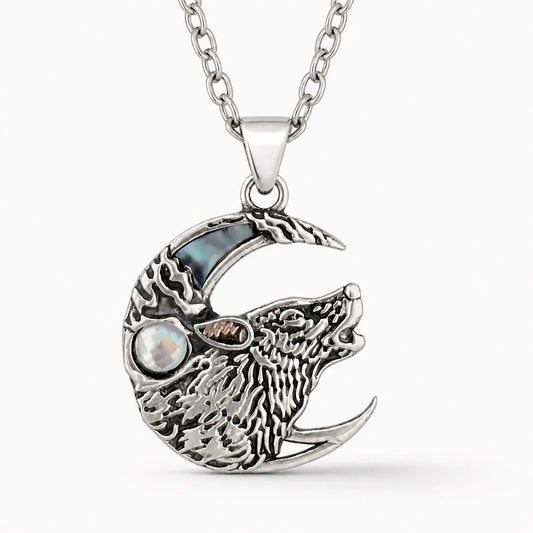 Lunar Wolf Call Necklace studio product photo