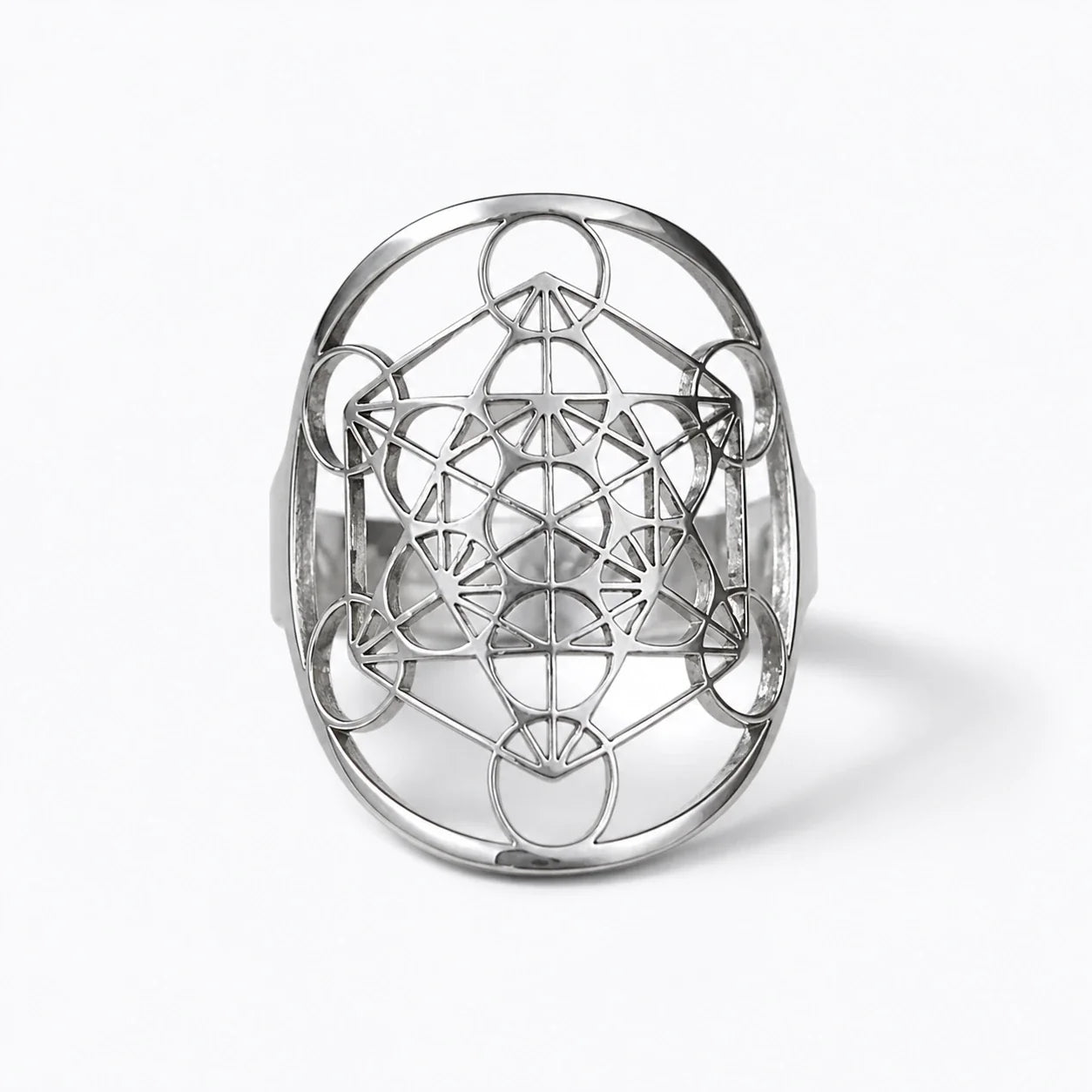 Metatron Sacred Geometry Ring studio product photo