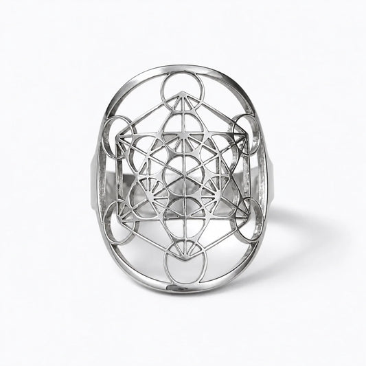 Metatron Sacred Geometry Ring studio product photo