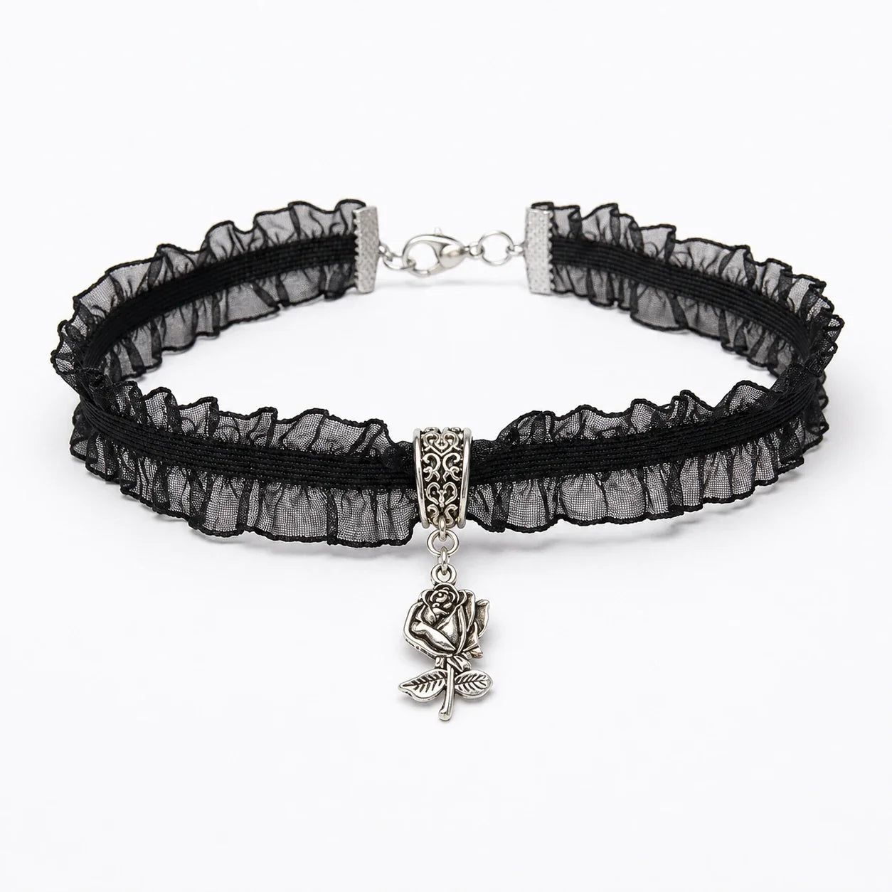 Midnight Blossom Gothic Choker studio product photo