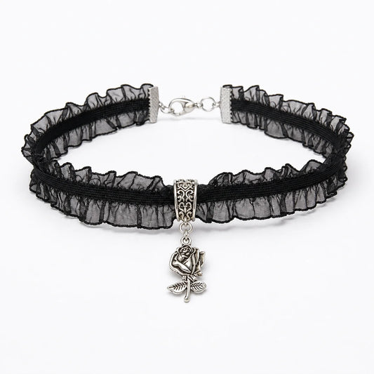Midnight Blossom Gothic Choker studio product photo