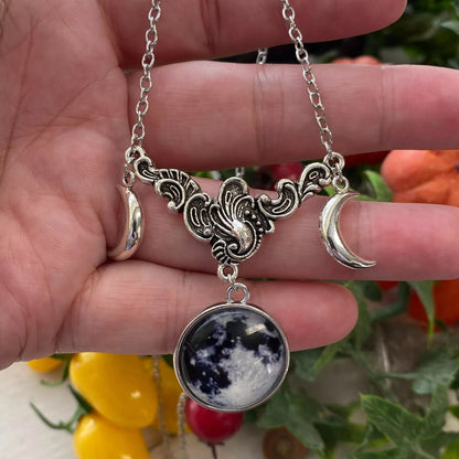 Eternal Moon Goddess Vintage Necklace