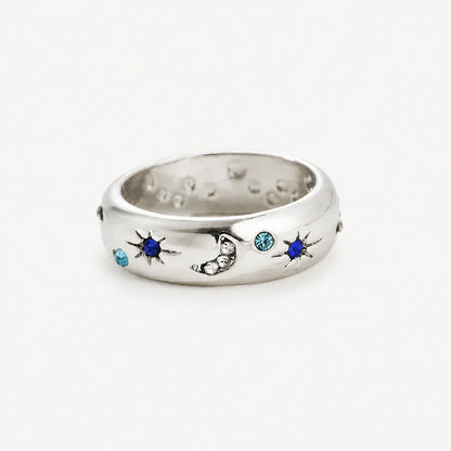 Moon And Stars Celestial Ring studio product photo