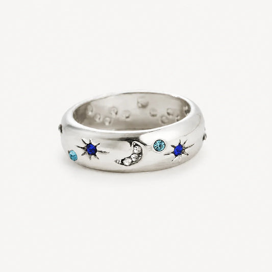 Moon And Stars Celestial Ring studio product photo