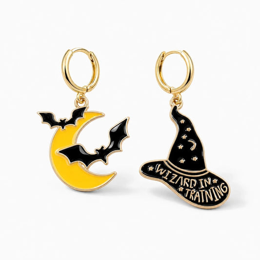 Moon Witch Charm Earrings studio product photo