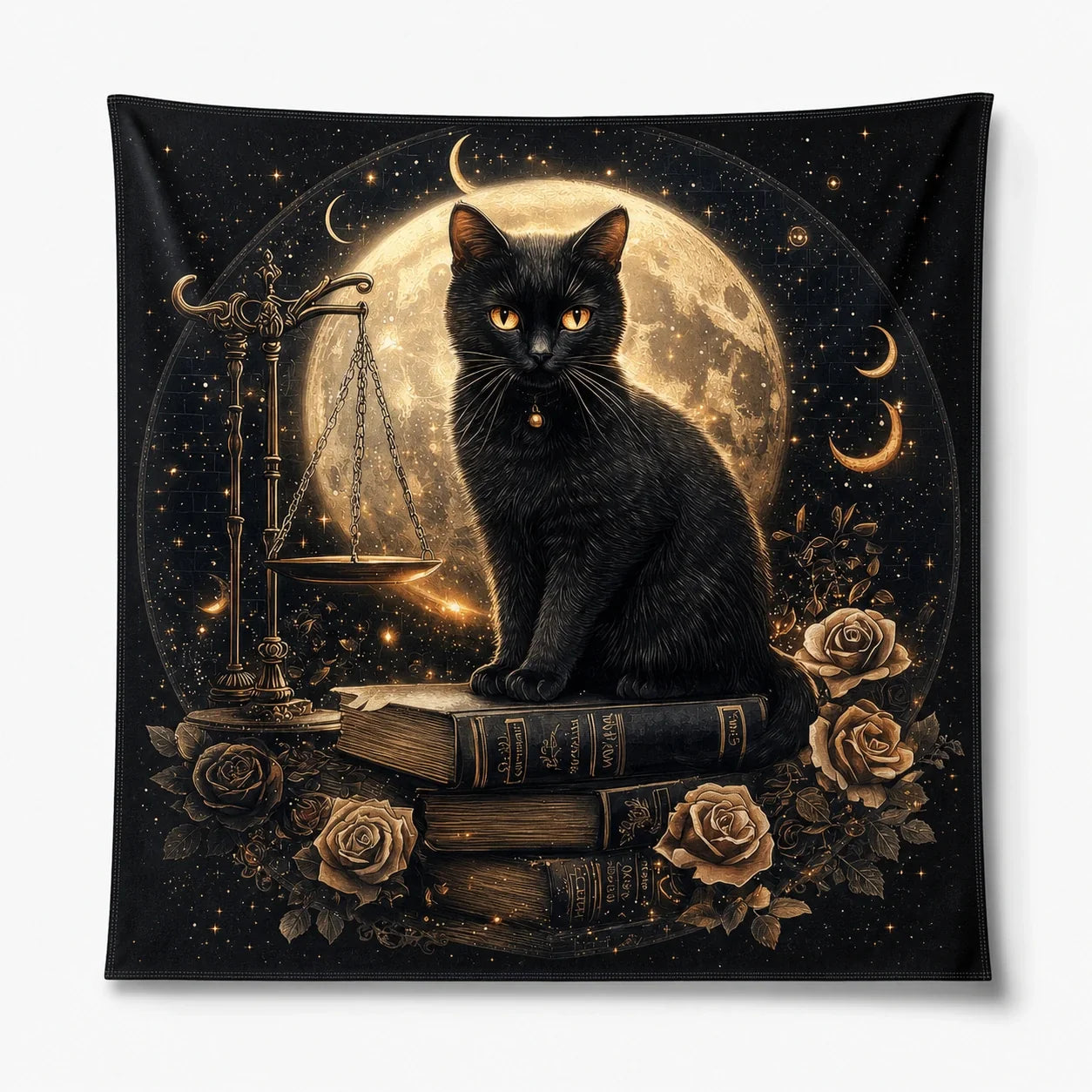Mooncat Tarot Tablecloth studio product photo