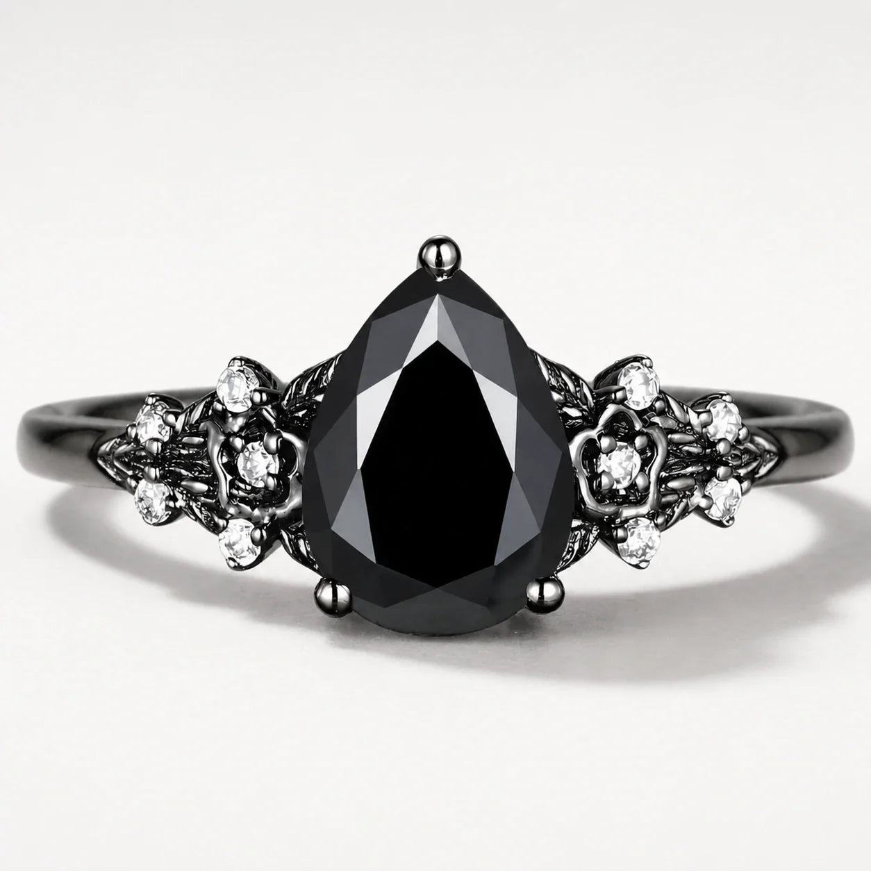 Moonlit Veil Crystal Ring studio product photo