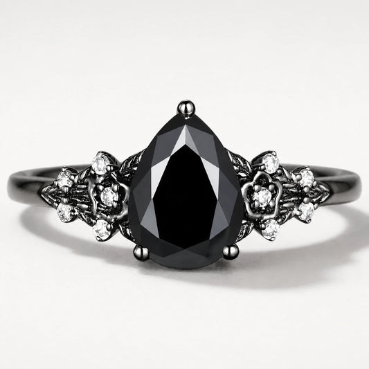 Moonlit Veil Crystal Ring studio product photo