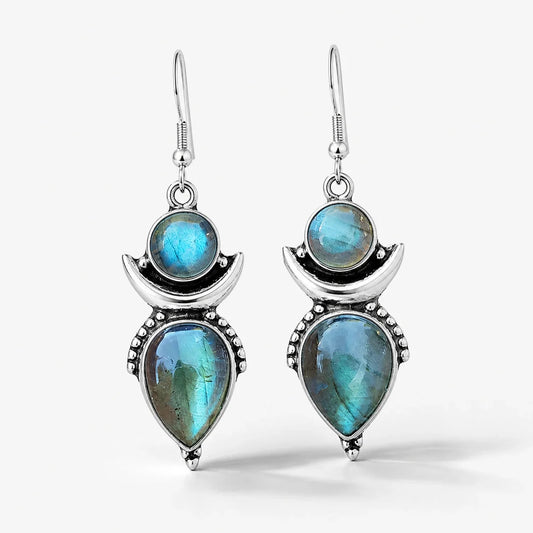 Moonstone Intuition Drop Earrings studio product photo
