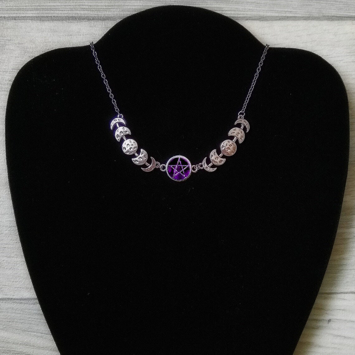 Mystical Crescent Moon Choker Necklace