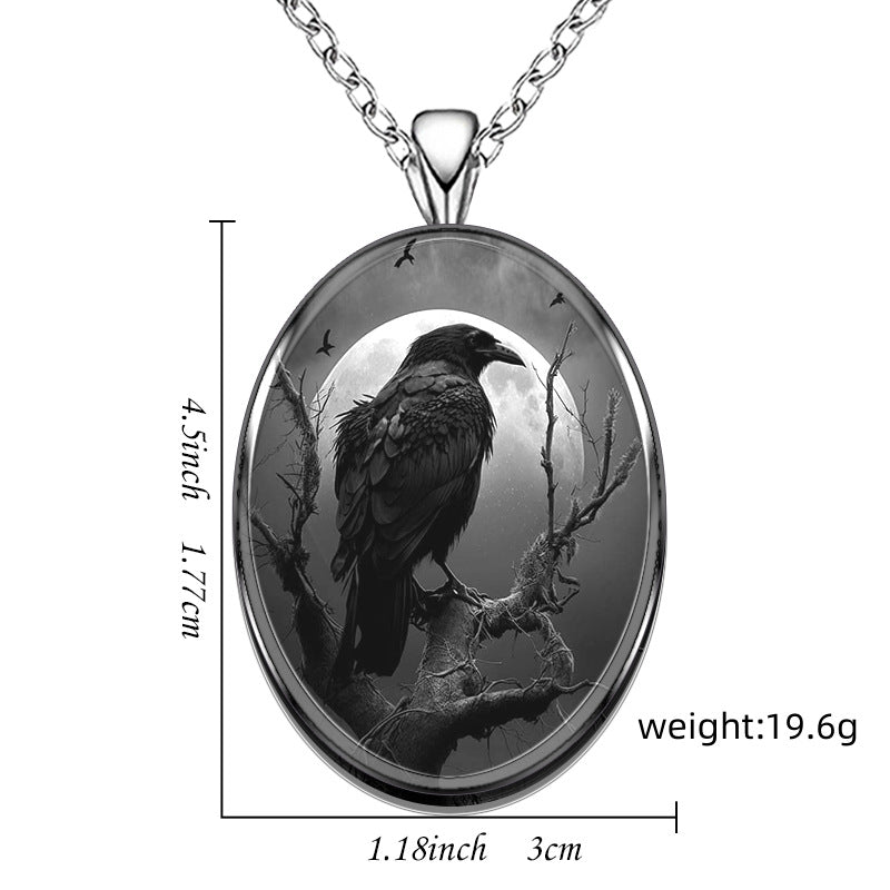 Mystical Crow Necklace: Embrace Halloween's Dark Elegance