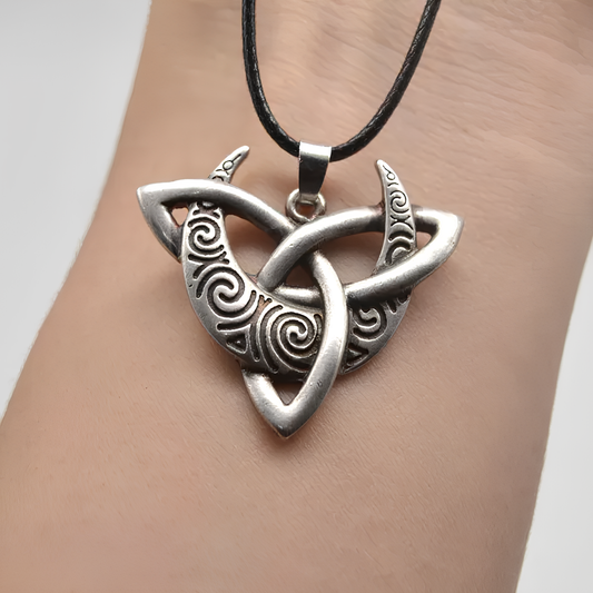 Mystic Moon Triquetra Necklace