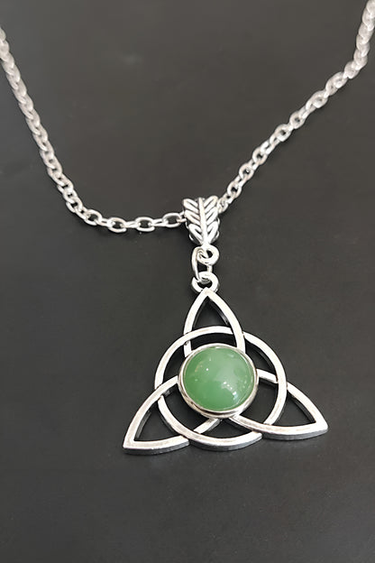 Divine Harmony Aventurine Triquetra Necklace