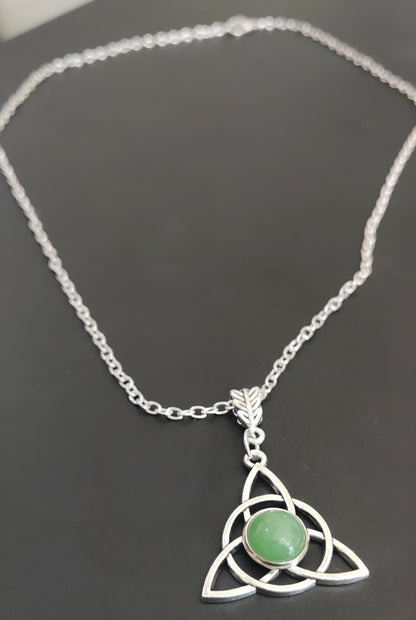 Divine Harmony Aventurine Triquetra Necklace