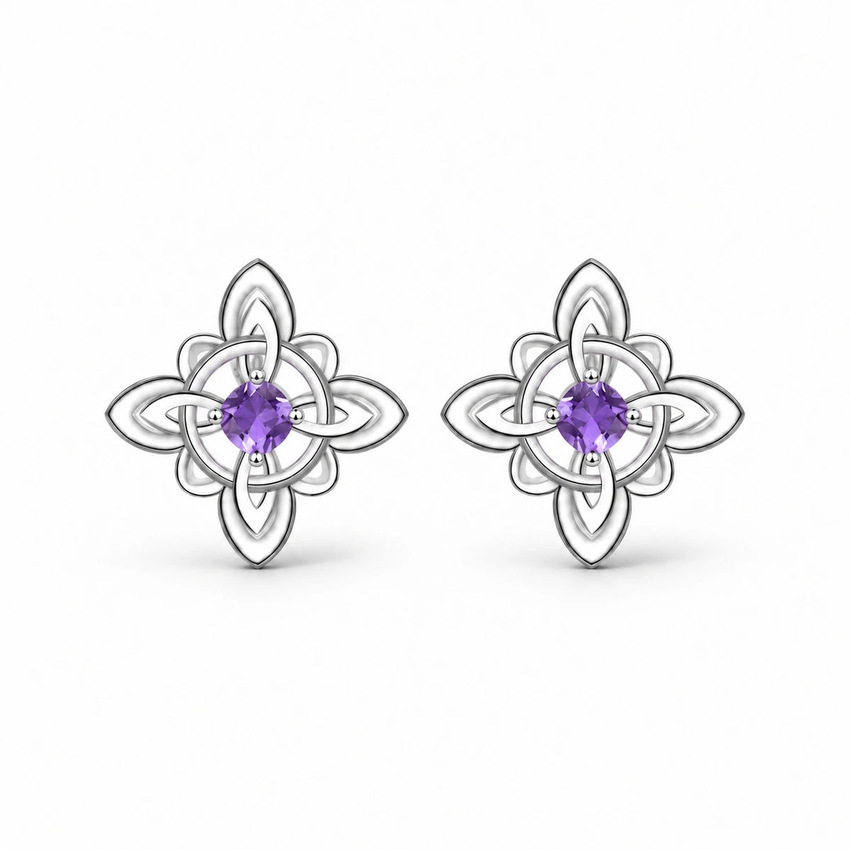 Celtic Harmony Crystal Earrings studio product photo