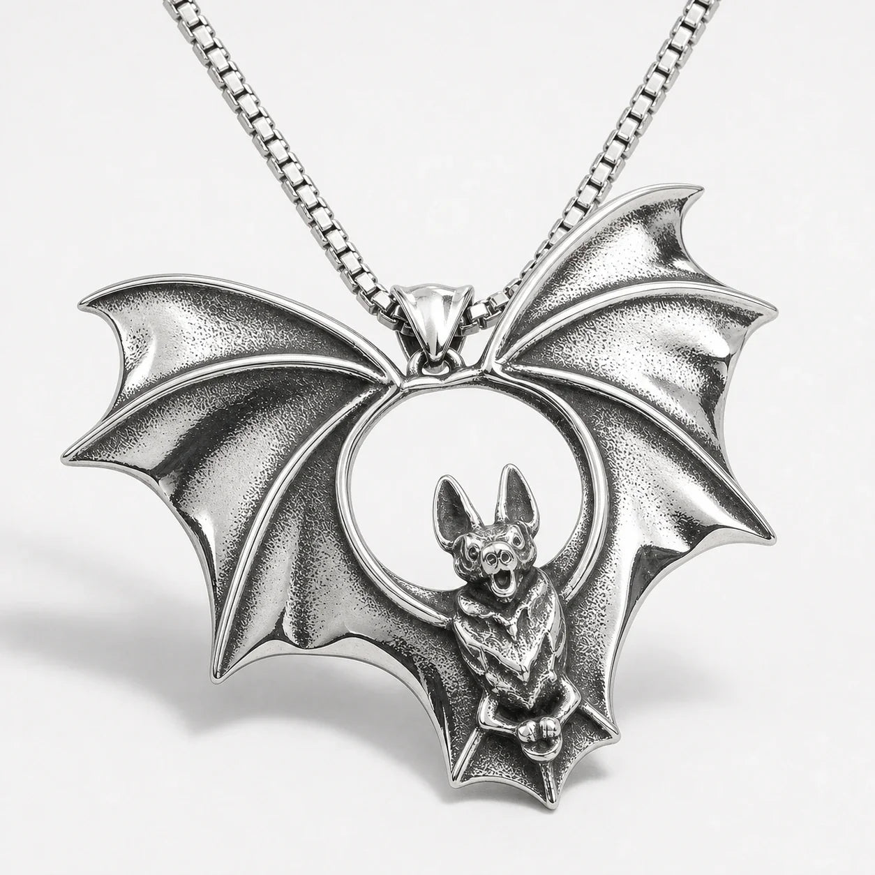 Nocturne Bat Guardian Necklace studio product photo
