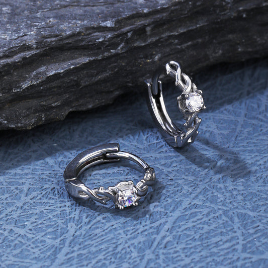 Thornkiss Crystal Hoops