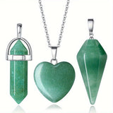 3pc Green Aventurine Necklace