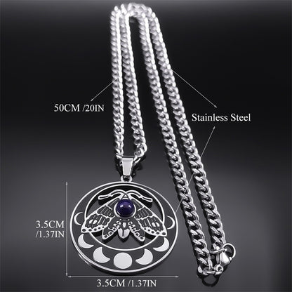 Lunar Moth of Transformation Necklace