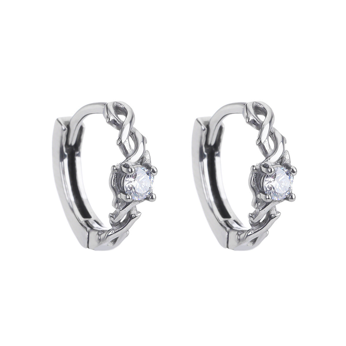Thornkiss Crystal Hoops