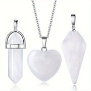 3pc Clear Quartz Necklace