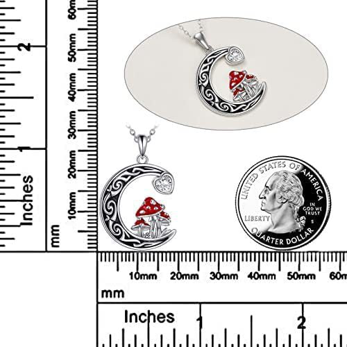 Mystic Mushroom Crescent Necklace